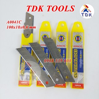 Lưỡi dao rọc giấy , lưỡi dao đa năng 7 rãnh và 14 rãnh 100x18x0.6mm a0041c chính hãng c-mart