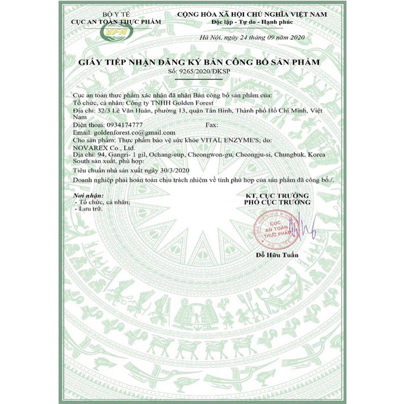 Combo 2 Hộp Enzymes Vital Hàn Quốc 60 Gói (Enzyme Vital - Enzym Vital)