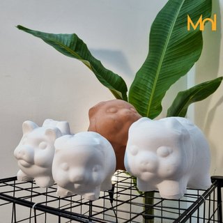 HEO ĐẤT THÔ, HEO ĐẤT CHƯA VẼ (Kèm Cọ Vẽ, Màu Nước, Gia Công Sẵn, Gói Chống Sốc)