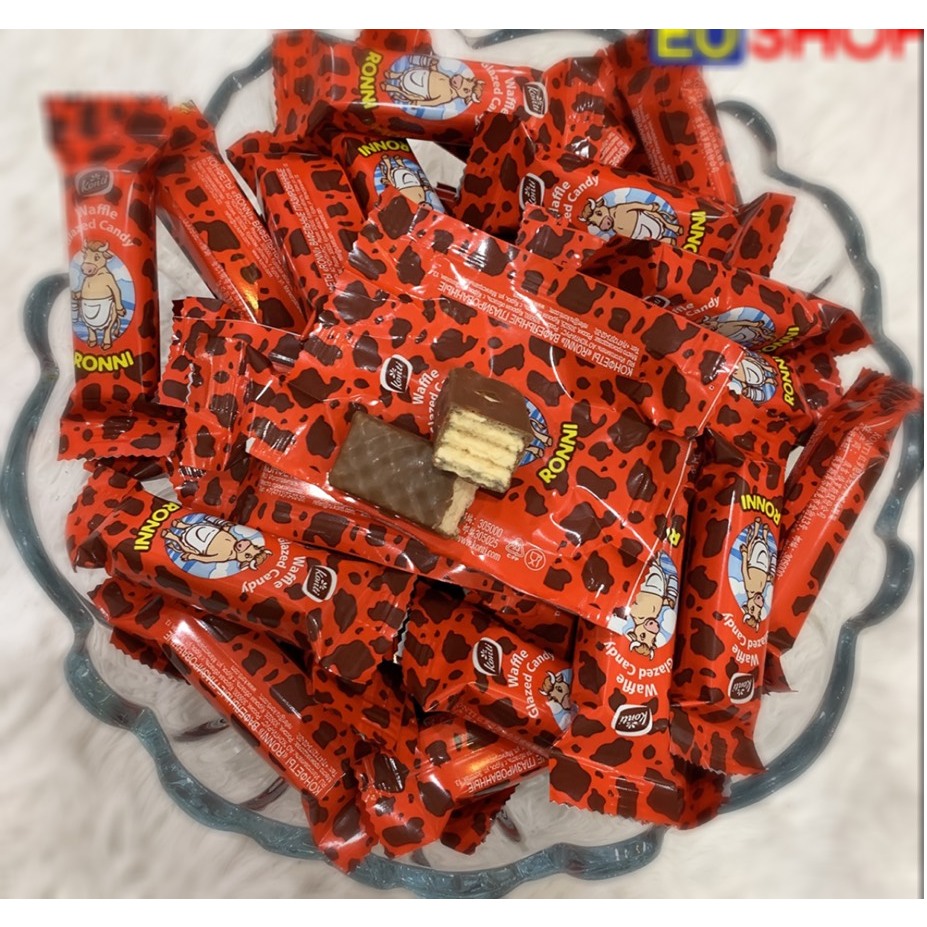 BÁNH XỐP PHỦ SOCOLA BÒ ĐỎ RONNI NGA TÚI 400G