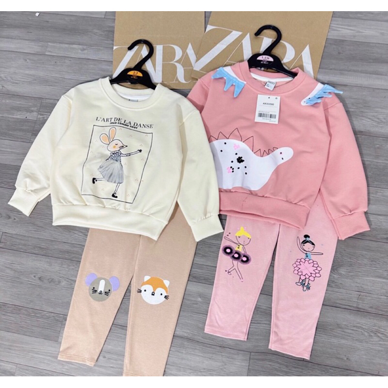 BỘ NỈ THU ĐÔNG CHẤT DA CÁ CHO BÉ