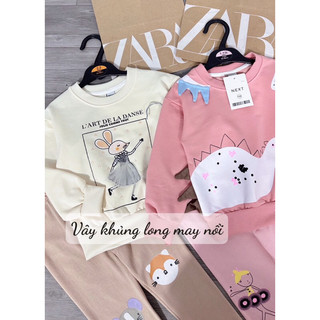 BỘ NỈ THU ĐÔNG CHẤT DA CÁ CHO BÉ