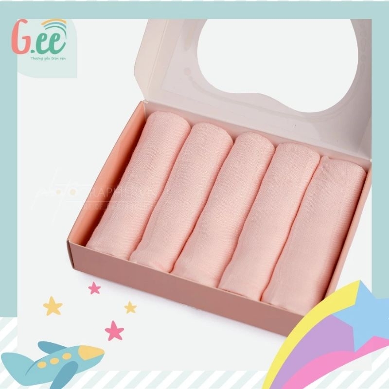 Sét 5 khăn sữa sợi tre Gee