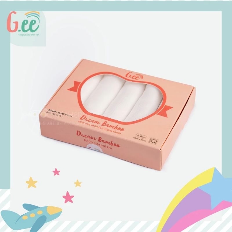 Sét 5 khăn sữa sợi tre Gee