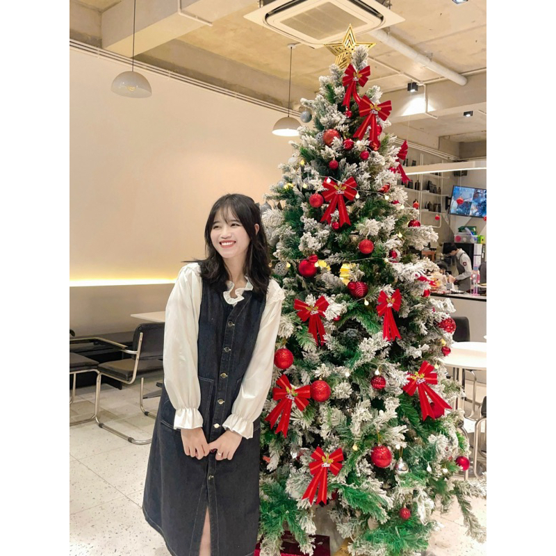 Áo Váy Jean Sát Nách Dài Dáng Dài Nút Cài Cá Tính. Đầm Jean Dáng Rộng Phong Cách Hàn Quốc