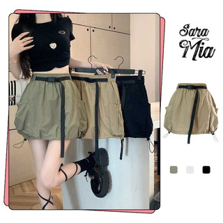 Chân Váy Ngắn Lưng Thun Dây Rút Váy Chữ A Phong Cách Vintage Cho Nữ A13