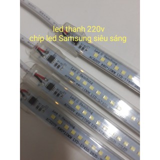Đèn LED thanh 50cm dùng điện 220v trang trí kệ,tủ trưng bầy