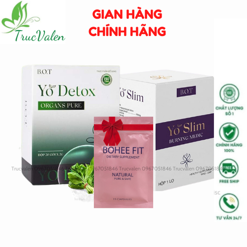 Giảm Cân Yo Slim Kèm Yo Detox B.O.T  Yoslim YoDetox Giảm 3-5kg sau 15 ngày