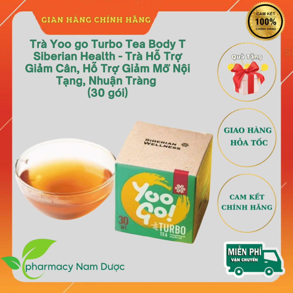 [Chính Hãng] Trà Yoo go Turbo Tea Body T Siberian Health - Trà Hỗ Trợ Giảm Cân, Hỗ Trợ Giảm Mỡ Nội Tạng, Nhuận Tràng