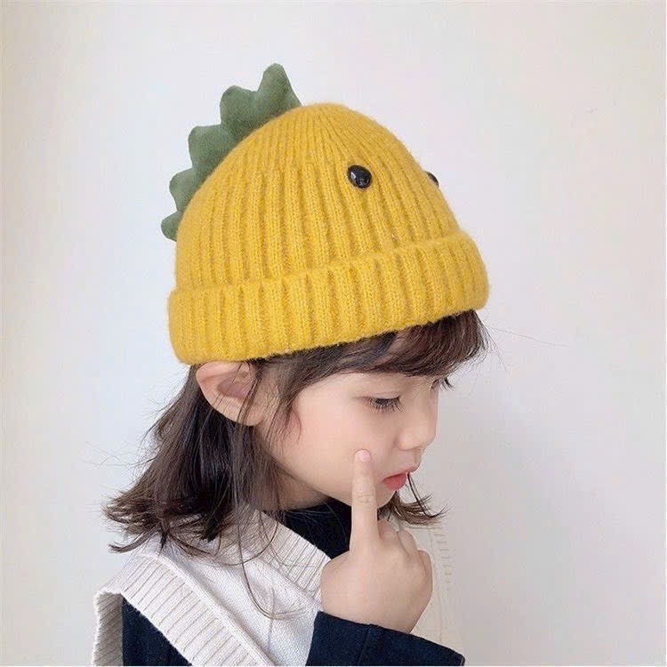 Mũ Len Trùm Đầu Hình Khủng Long Dễ Thương Cho Bé