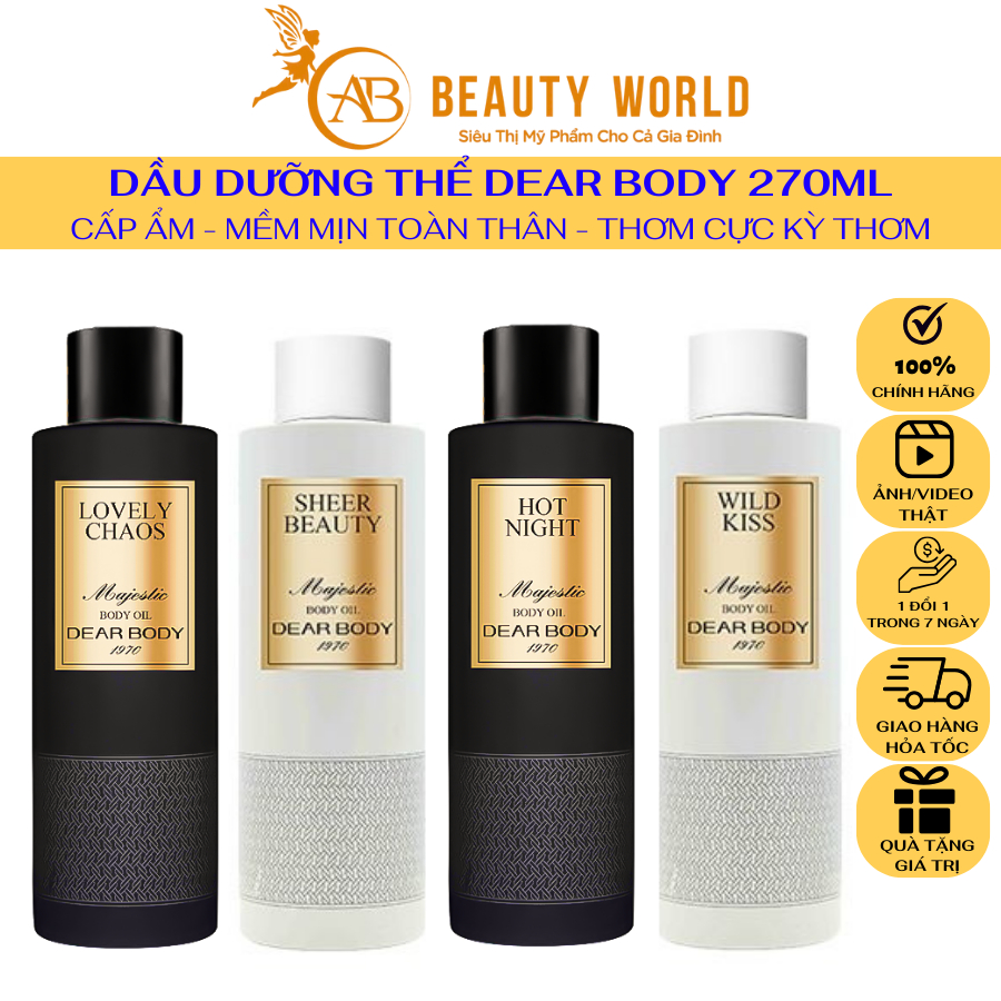DẦU CHĂM SÓC DA CHUYÊN BIỆT TOÀN THÂN DEAR BODY 270ml - GIẢM RẠN DA - MỜ SẸO - CĂNG BÓNG - LÁNG MỊN