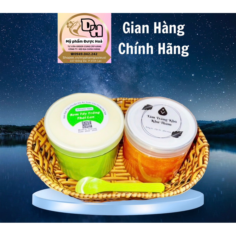 Combo Dưỡng Body Tẩy Mạnh+ Tắm Khô Thái Lan 500gr