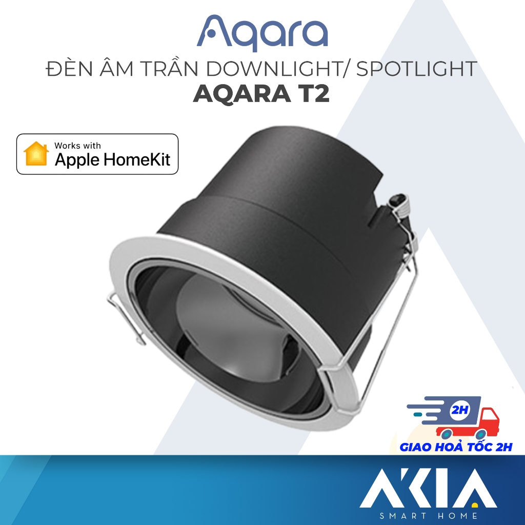 Đèn âm trần Downlight/ Spotlight Aqara T2, điều chỉnh độ sáng, hoàn màu Ra90, tương thích Homekit