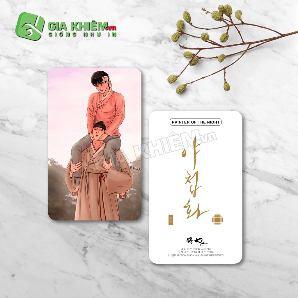 Card bo góc giấy truyện DẠ KÝ - PAINTER OF NIGHT  size 9x5.5cm