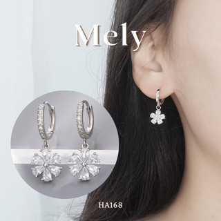 Bông tai hoa đính đá - mely 742