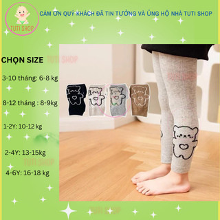 Quần Tất Len Legging Xuất Hàn Không Bàn Co Giãn, Mặc Mùa Thu Đông Siêu Cute Cho Bé Gái Từ 1 2 3 4 Tuổi