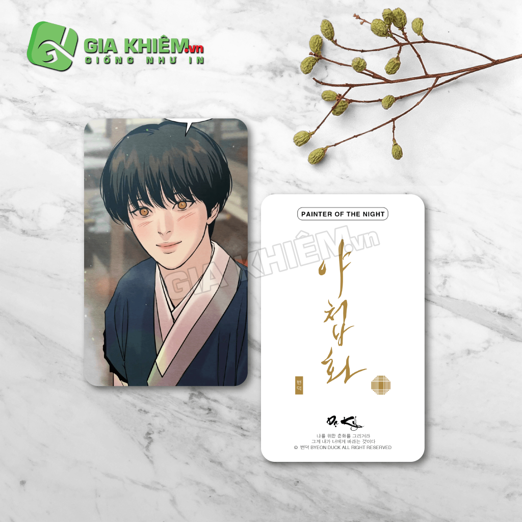 Card bo góc giấy truyện DẠ KÝ - PAINTER OF NIGHT  size 9x5.5cm