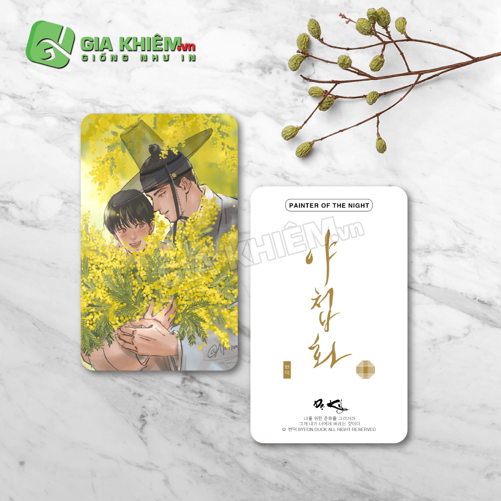 Card bo góc giấy truyện DẠ KÝ - PAINTER OF NIGHT  size 9x5.5cm