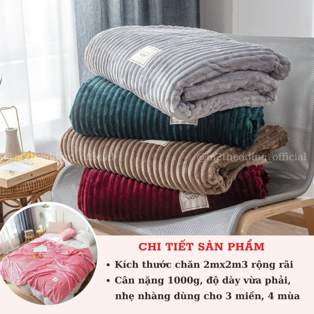 Chăn mền lông tuyết Basic M2T BEDDING kích thước 2mx2m3