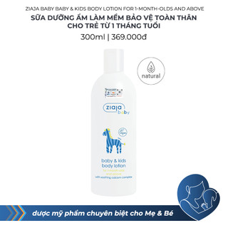 Sữa dưỡng ẩm làm mềm bảo vệ toàn thân cho trẻ từ 1 tháng tuổi ziaja 300ml ziaja baby baby & kids body lotion for 1-month