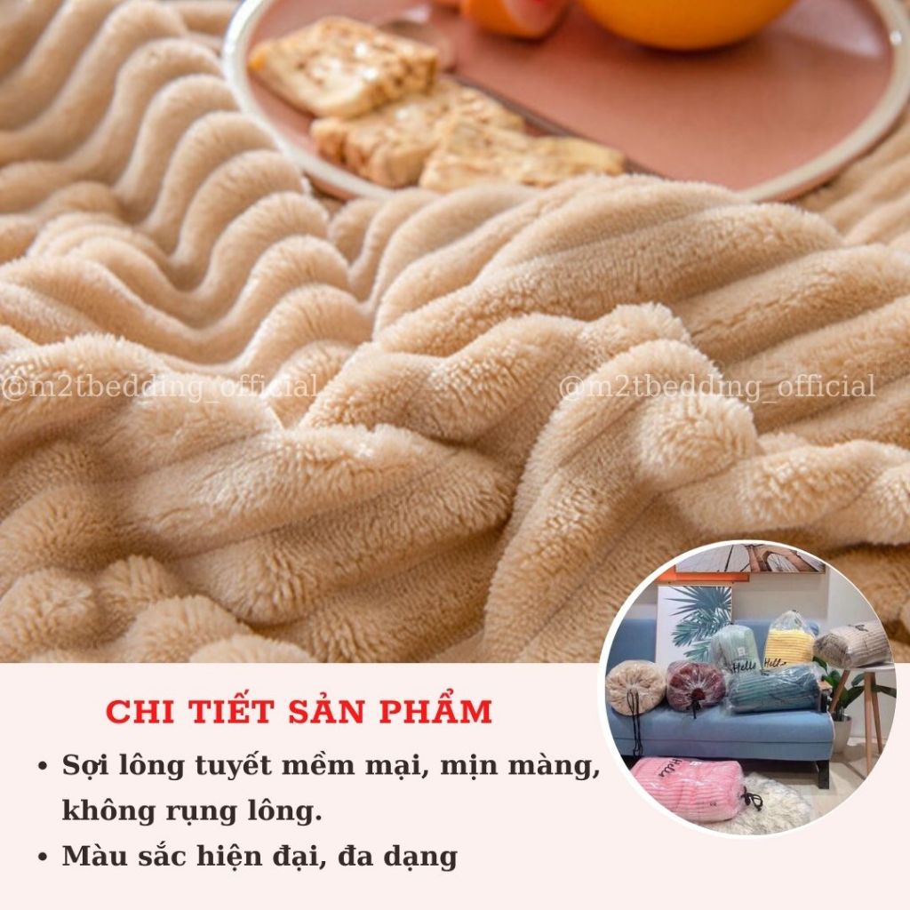 Chăn mền lông tuyết Basic M2T BEDDING kích thước 2mx2m3