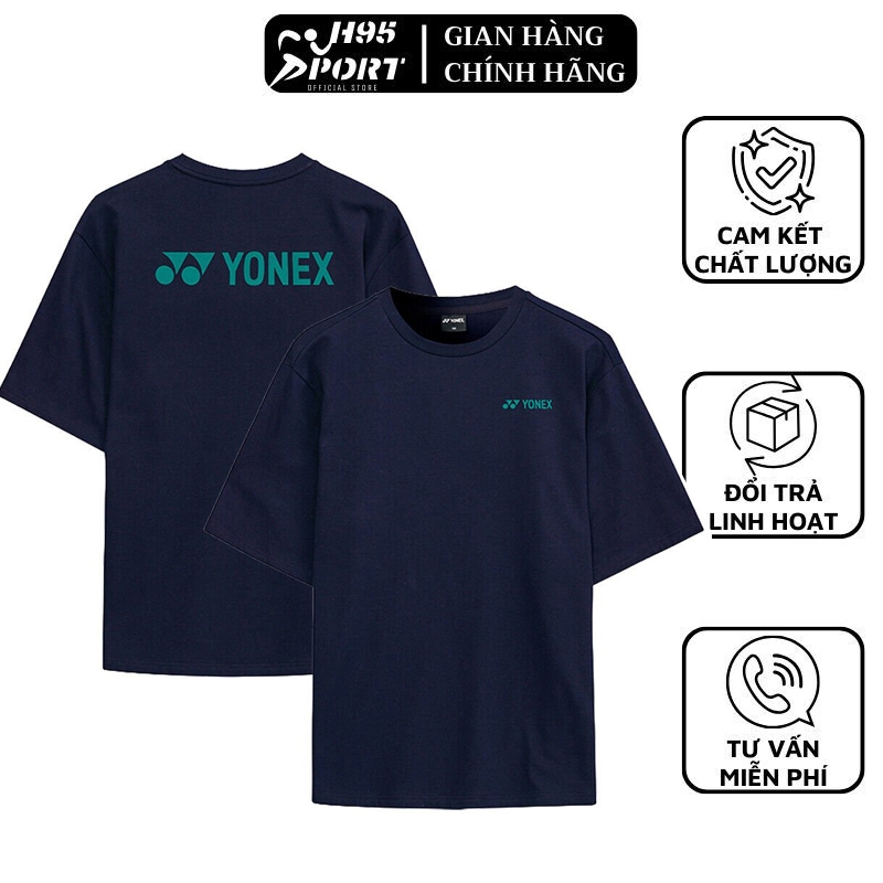Áo cầu lông Yonex màu xanh than M2 nam nữ mặc đẹp chuyên sử dụng cho tập luyện, thi đấu - H95 Sport Official