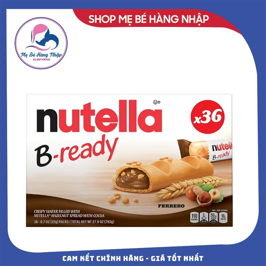 Bánh Nutella B-Ready 792g 36 gói - Hương vị thơm ngon
