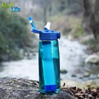 Bình Lọc Nước Cầm Tay Giã Ngoại, Đi Rừng Diệt Khuẩn, Cặn bẩn 99,99% NL01 NatiLife