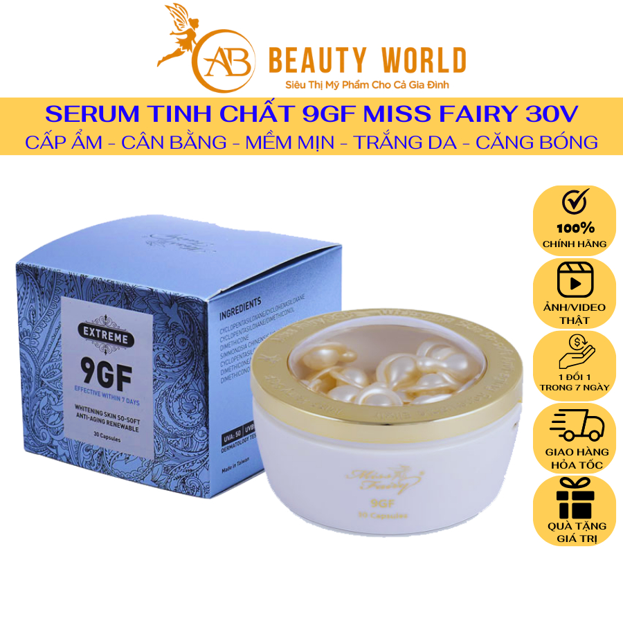 SERUM TINH DẦU 9GF MISS FAIRY - CHỐNG NHĂN - NGỪA LÃO HÓA - THẢI ĐỘC DA - CÂN BẰNG - CẤP ẨM - GIÚP DA CĂNG BÓNG