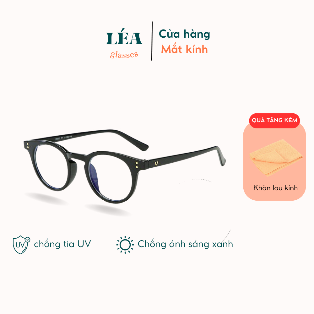 Gọng kính cận tròn unisex JADE chất liệu nhựa dẹo