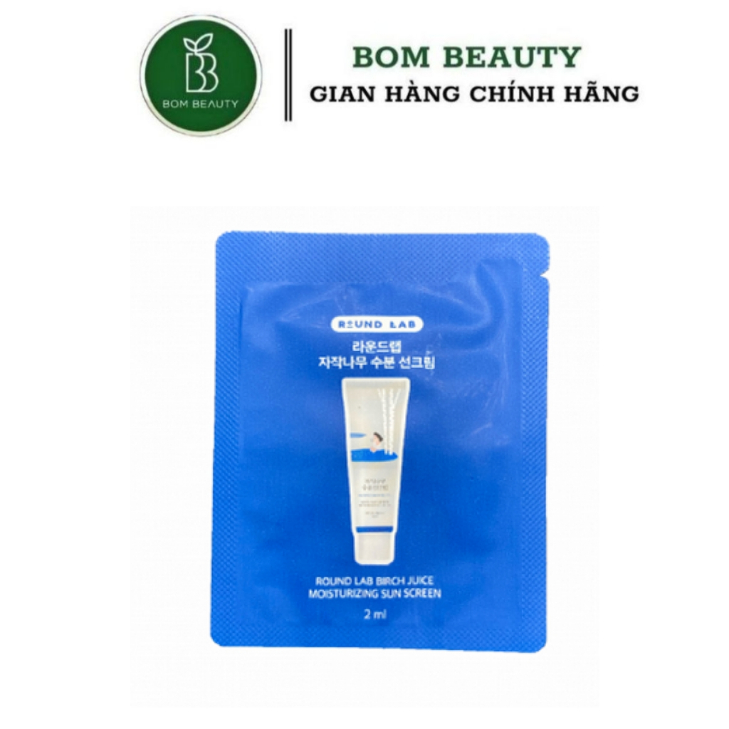 (sample) Kem chống nắng roundlab Round lab Birch Juice Moisturizing Sun Cream 2ml