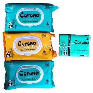 (Tặng kèm khăn giấy khô). Khăn giấy ướt không mùi cao cấp 650gr