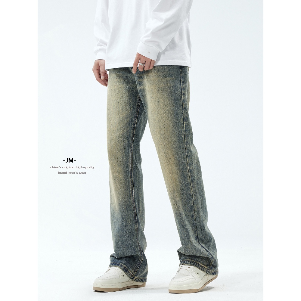 Quần Jean Ống Rộng Unisex Nam Nữ Màu Xanh LIMITED WASH TF12