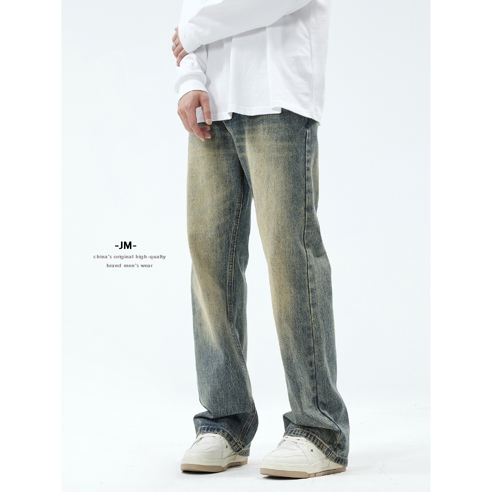 Quần Jean Ống Rộng Unisex Nam Nữ Màu Xanh LIMITED WASH TF12