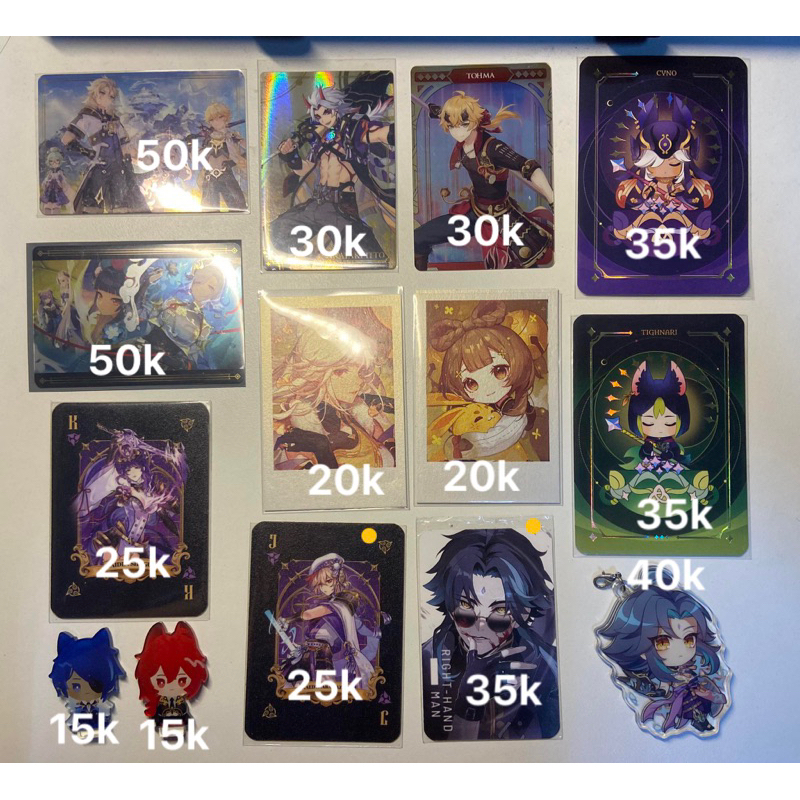 Lẻ - Thẻ/Card DAYDREAM Hoạ Sĩ Chanh/Noahru - Kyomon - GENSHIN IMPACT nhiều nhân vật
