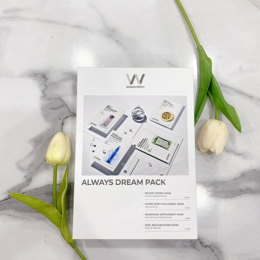 Mặt Nạ Dưỡng Da Wonjin Mix Power, Hydro, Water Toning & Energy - Hộp 15 miếng