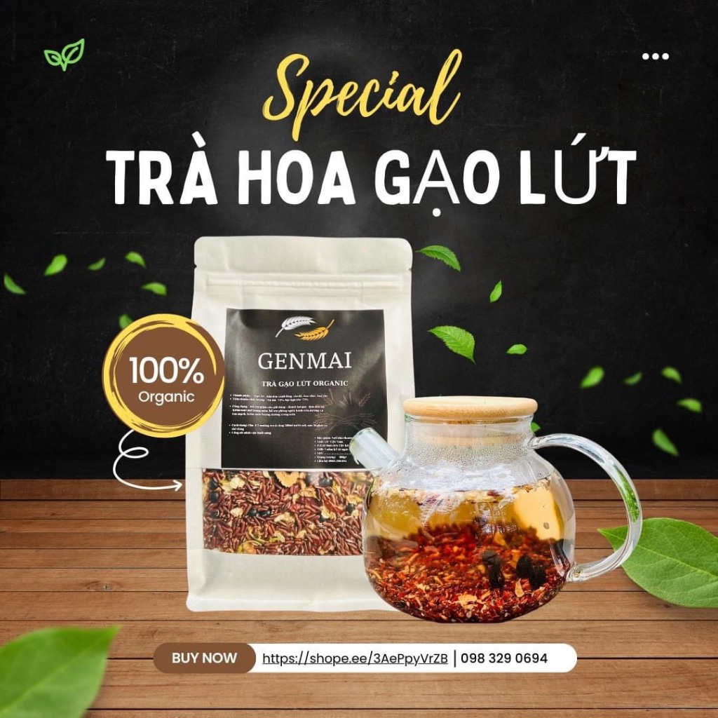 Trà Hoa Gạo Lứt Genmai Tự nhiên