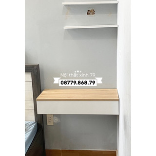 Bàn trang điểm treo tường 1 ngăn kéo,Chịu lực tốt(Ngang 70cm Rộng 32cm)