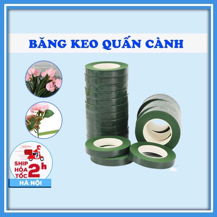 Băng Dính Sáp, Băng Dính Quấn Cành Hoa Giả Cuộn Dài 30m, Trang Trí Thủ Công Decor Xinh Xắn. Băng Keo Sáp Quấn Cành