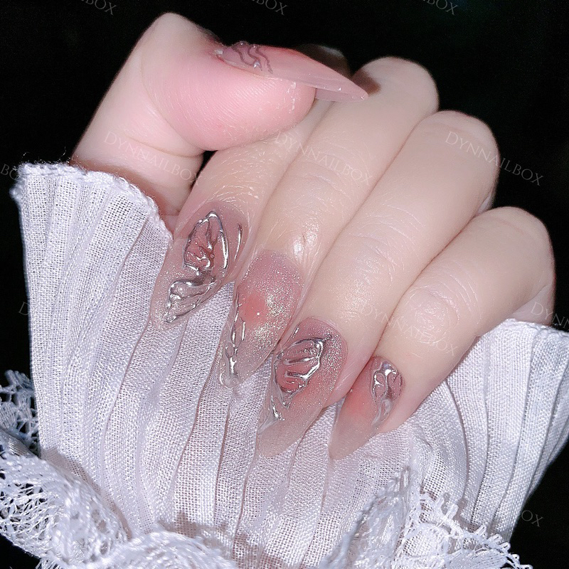 ẢNH THẬT Nailbox móng tay giả mẫu hồng thạch 150