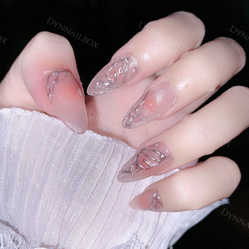 ẢNH THẬT Nailbox móng tay giả mẫu hồng thạch 150