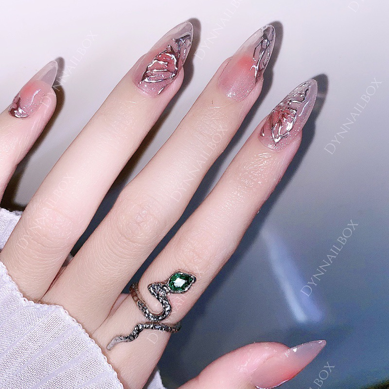 ẢNH THẬT Nailbox móng tay giả mẫu hồng thạch 150