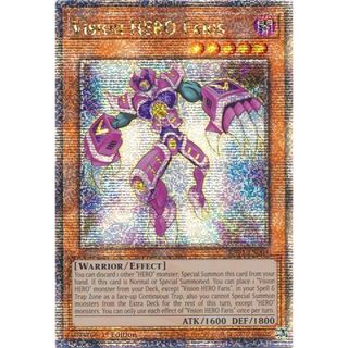 Lá thẻ bài Yugioh Vision HERO Faris – 25th Secret Rare - Tặng bọc bài nhựa bảo quản