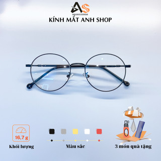 Kính tròn ngố thời trang nam nữ chất liệu kim loại cỡ vừa 2626A