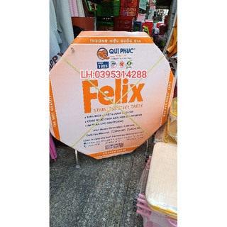 Bàn tròn inox felix 1m2 cạnh vuông qui phúc