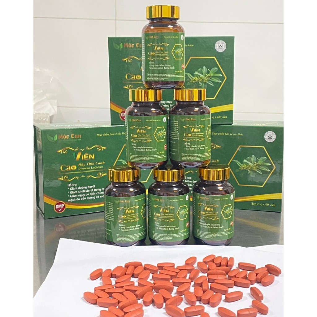 Viên Dây Thìa Canh Mộc Can hạ đường huyết, ngăn biến chứng tiểu đường, hạ huyết áp, giảm mỡ máu hộp 120 viên