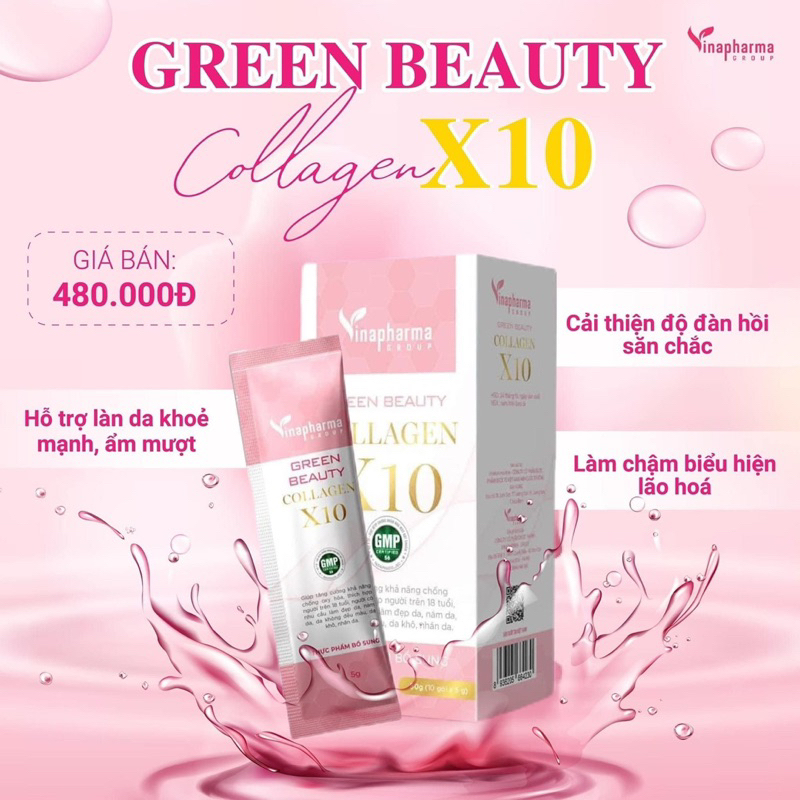 Collagen x10 - collagen peptides - thuỷ phân nano cốm
