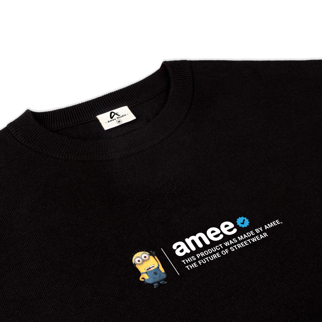 Áo Sweater Amee Studio/ Minions, Áo Nỉ Da Cá Form Rộng