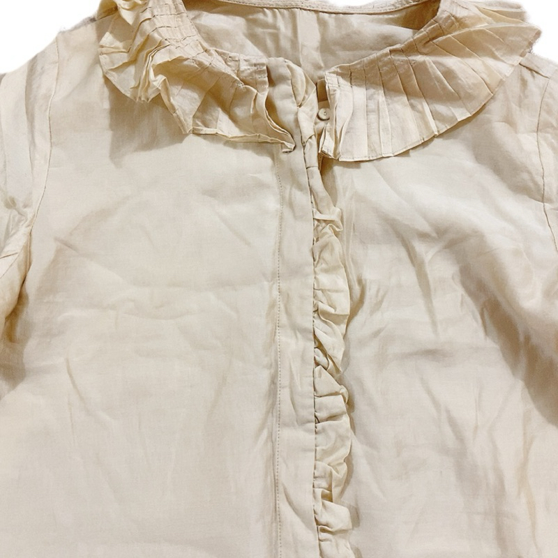 Áo sơ mi nữ màu kem XL