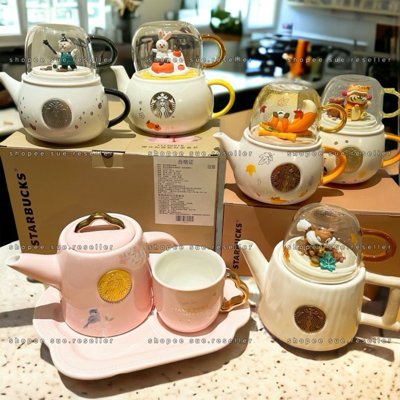 𝗕𝗶̀𝗻𝗵 𝗧𝗿𝗮̀ 𝗦𝗧𝗔𝗥𝗕𝗨𝗖𝗞𝗦 | Bộ ấm tách STARBUCKS | bình trà starbucks